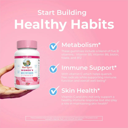 MaryRuth's Multivitamin Gummies for Women (Strawberry) & Liquid Nighttime Multimineral (Coconut, 15.22oz) | Clean Label Project Verified MARYRUTH'S