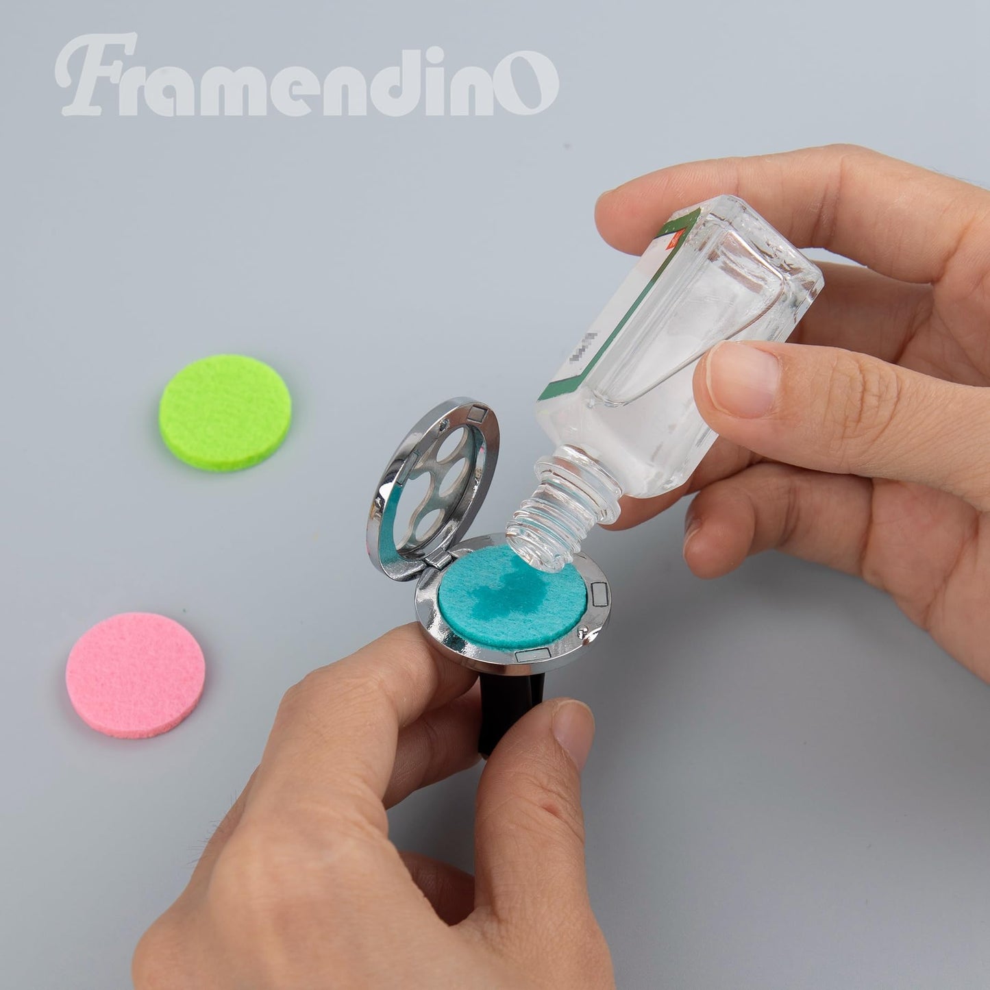 Framendino, 2 Pack Dog Paw Print Locket for Essential Oil Diffuser with 20 Felt Refill Pads FramendinoBuy Supplements Australia