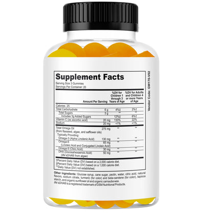 Superkids Focus Gummies for Kids, Omega 3 Gummy Kids Focus and Attention Supplements, Teen Brain Focus Vitamins, Non-GMO Gummy Vitamins, Tasty Lemon & Orange, 60 Count Celebrity LifeStyle ProductBuy Supplements Australia