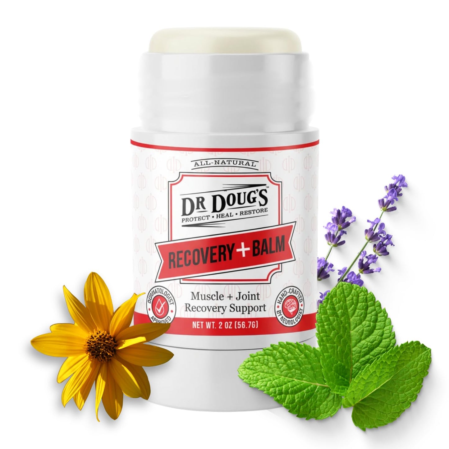 Dr. Doug's Recovery Balm – Organic Arnica & Magnesium Topical Rub – Soothing Support Lotion for Active Muscles, Joints, & Skin – Dermatologist Approved, Handmade in USA, Organic 2 oz Twist-Up Stick Dr. Doug'sBuy Supplements Australia
