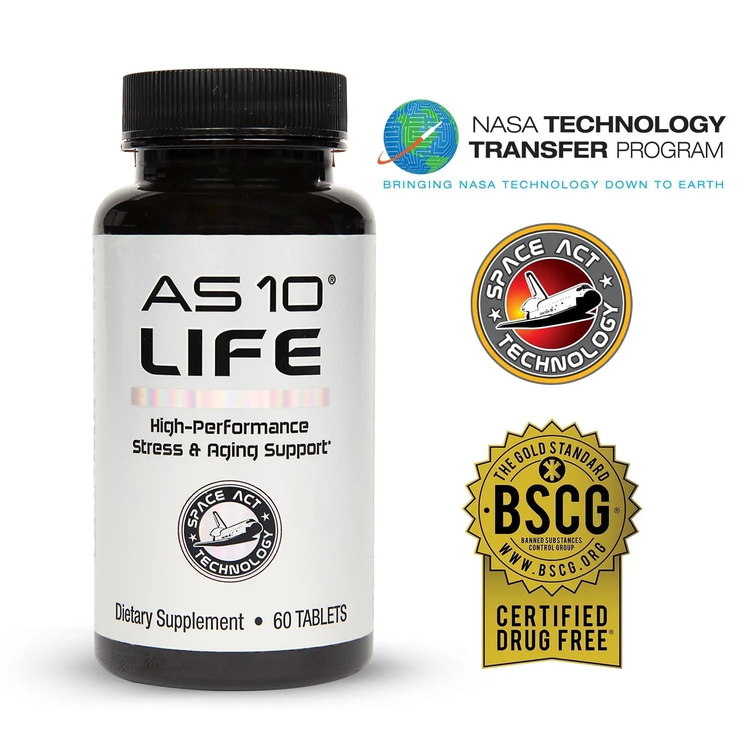 Nugevity AS 10® Life – Stress, Immune Support and Anti Aging Supplement - Multivitamin and Antioxidants Tablet, Resveratrol, Alpha Lipoic Acid Nugevity
