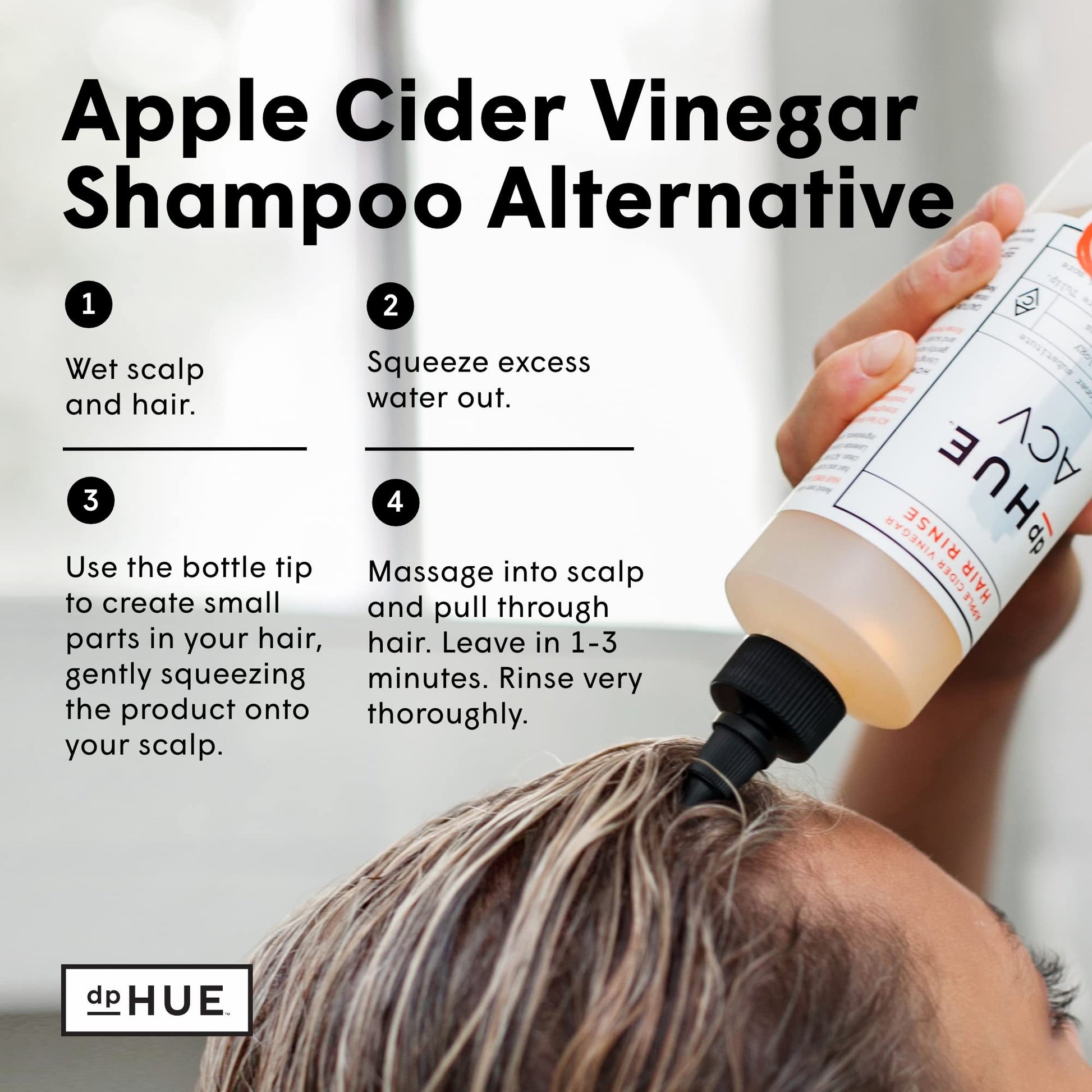 dpHUE Apple Cider Vinegar Hair Rinse, 8.5 oz - Shampoo Alternative & Scalp Cleanser dpHUEBuy Supplements Australia