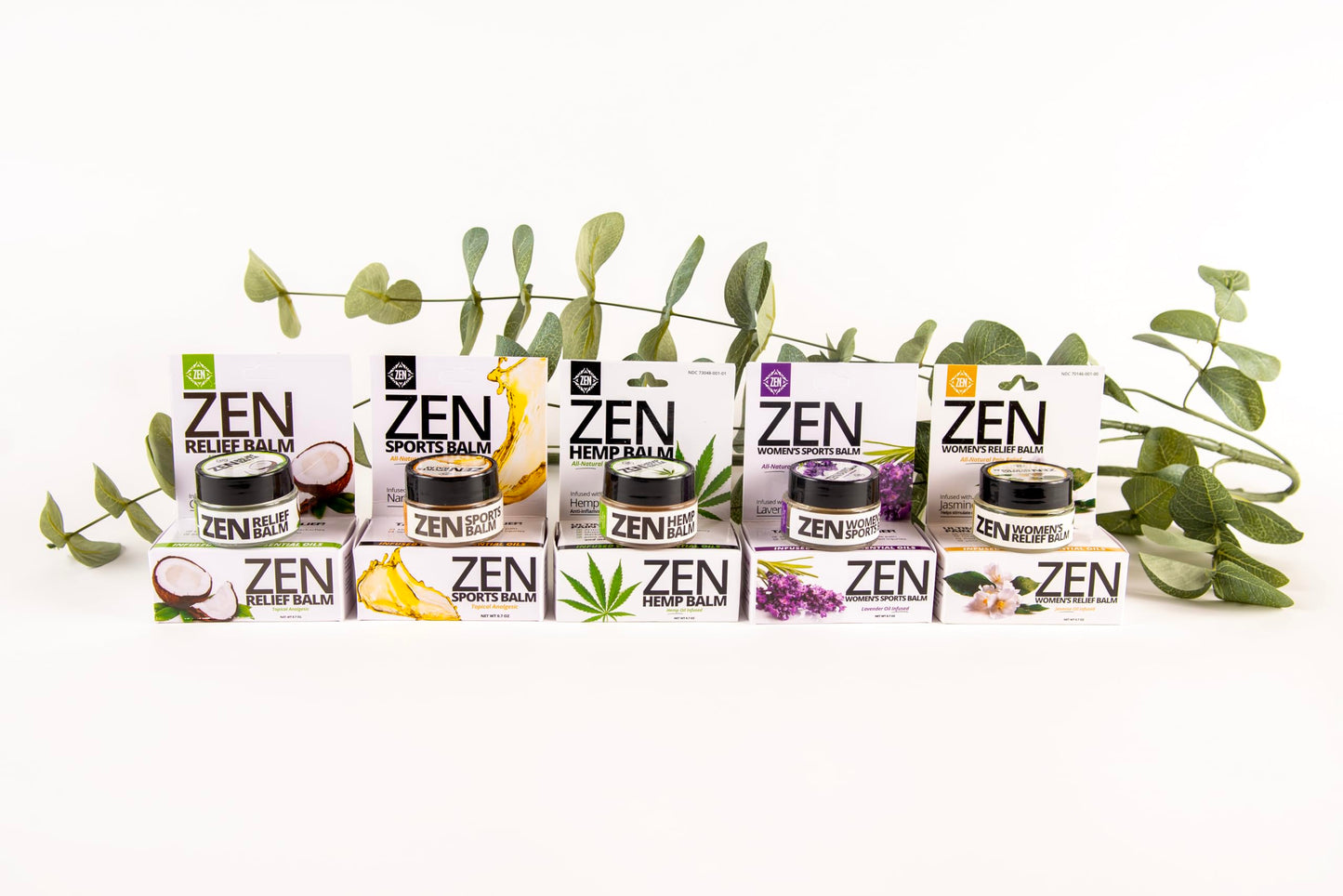ZEN Variety Pack – Plant-Based Topical Balm Collection – Includes Relief, Sports, Women’s Sports, Women’s Relief & Hemp – 0.7 oz Each – #TrustedByLegends ZENBuy Supplements Australia