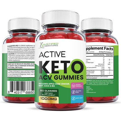 Justified Laboratories Active Keto ACV Gummies 1000MG with Pomegranate Juice Beet Justified LaboratoriesBuy Supplements Australia
