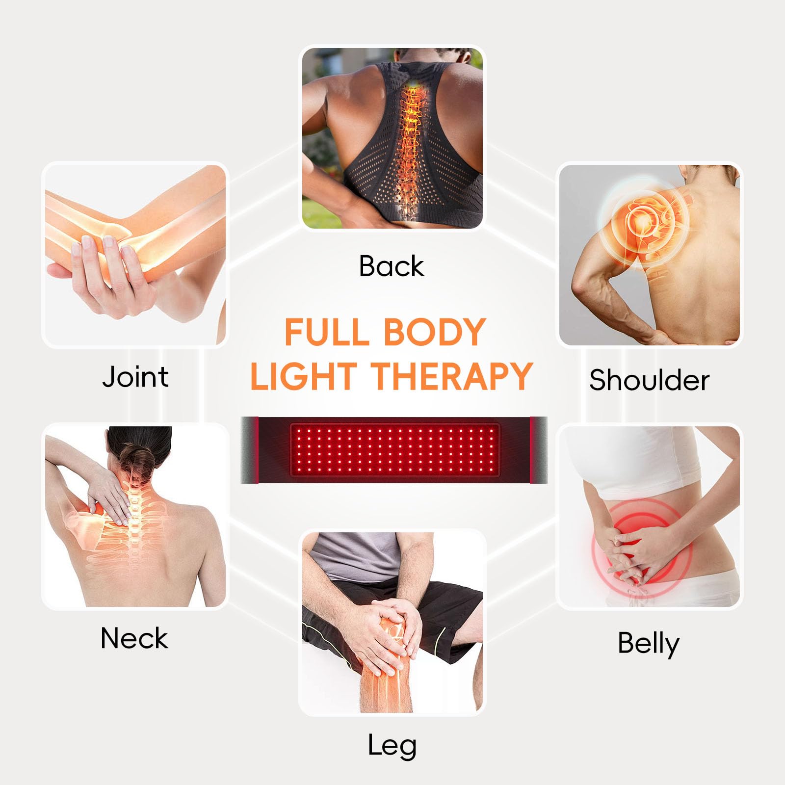 Red Light Therapy Infrared Belt: Pain Relief Body Pad 100 LEDs Red Light Therapy Belt ADVARAYSBuy Supplements Australia