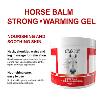 CYANPHY 250g Unisex Adult Extra Strong Horse Balm Joint Massage Cream with Fresh Scent for Muscle & Joint Massage Body for Warming Massage Gel for Hands, Feet, Legs, Knees, Waist for People CYANPHYBuy Supplements Australia