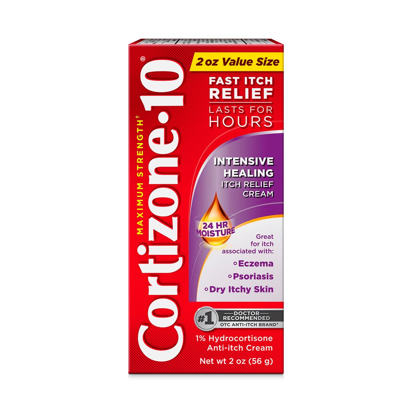 Cortizone-10 Maximum Strength Intensive Healing Itch Relief Cream, 1% Hydrocortisone, Fast-Acting, Anti-Itch Cream for Bug Bites, Rash, Eczema, Psoriasis, Poison Ivy, Oak, Sumac & More, 2 oz Cortizone 10Buy Supplements Australia