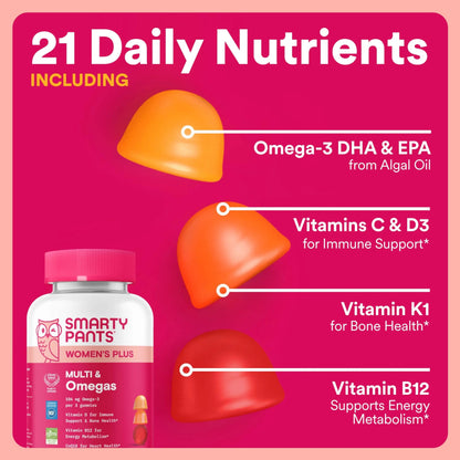 SmartyPants Mother & Daughter Daily Nutrition Bundle: Women’s + Teen Girl Multivitamin Gummies with Omega-3, Biotin, Vitamins D3, B12, A SmartyPantsBuy Supplements Australia
