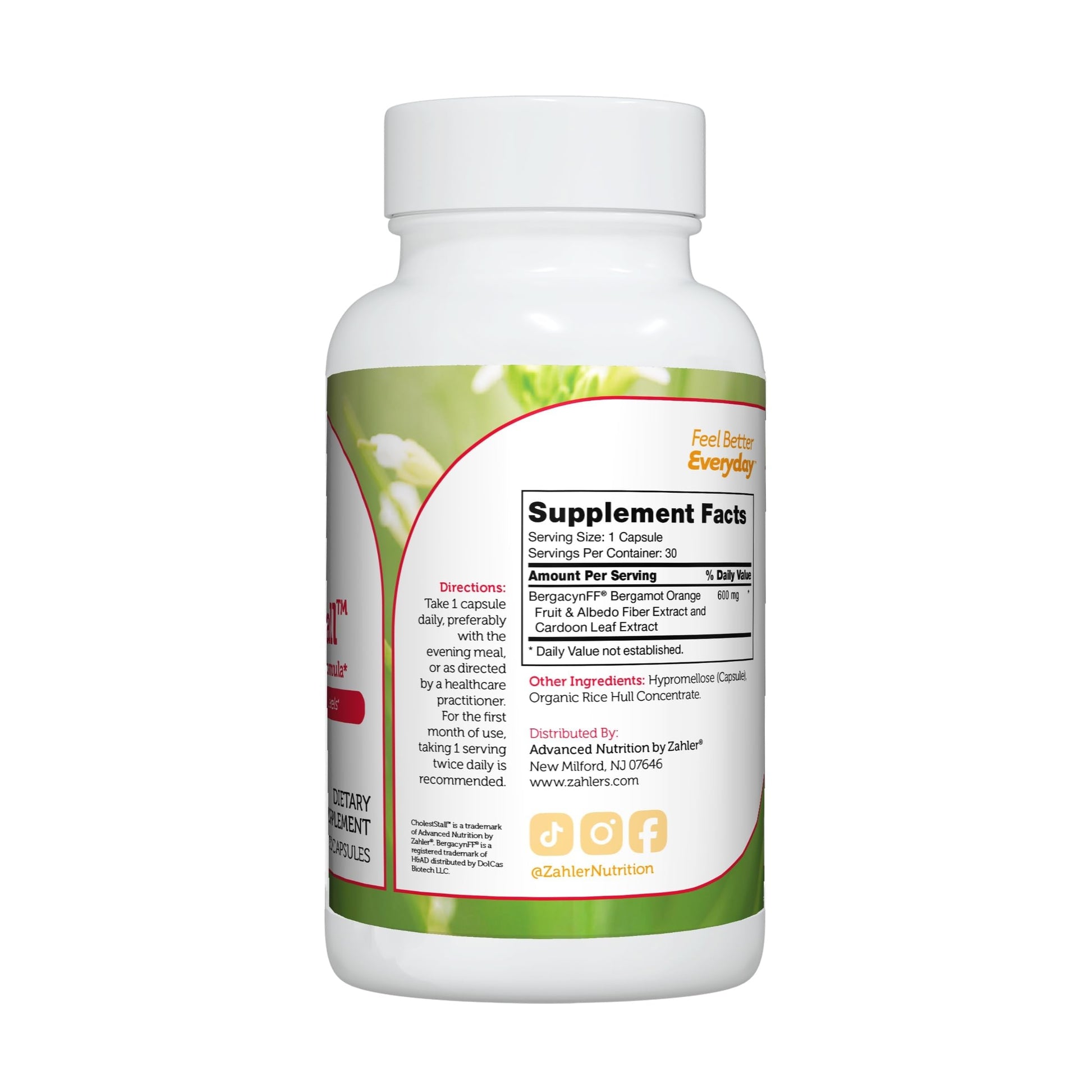 Zahler CholestStall, Cholesterol Support Supplement, Helps Maintain LDL, Certified Kosher, 30 Capsules ZahlerBuy Supplements Australia