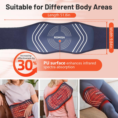 ROMISA Red Light Therapy Belt - Infrared Light Therapy Vibration Rechargeable 660nm&850nm ROMISABuy Supplements Australia