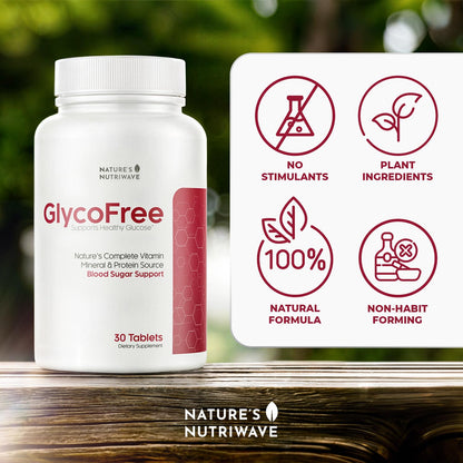 Nature’s NutriWave GLYCOFREE Supplement, Natural Plant-Based Blend with Berberine, Bitter Melon, Cinnamon, Inulin | Non-GMO, Made in USA - 30 Tablets, 3 Month Supply Nature’s NutriWaveBuy Supplements Australia