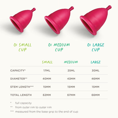 Oi | Organic Initiative - Menstrual Cup | Small - Slim-fit, Wear for 12 hrs | Reusable, Leak Free (17 ml) oiBuy Supplements Australia