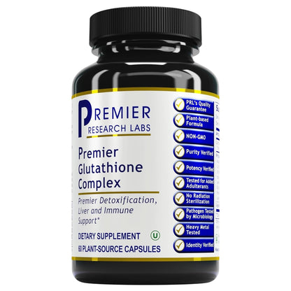 Premier Research Labs Glutathione Complex - Liver & Immune Support Supplement - Glutathione Pill for Natural Liver Cleanse - 60 Vegetarian Capsules Premier Research LabsBuy Supplements Australia