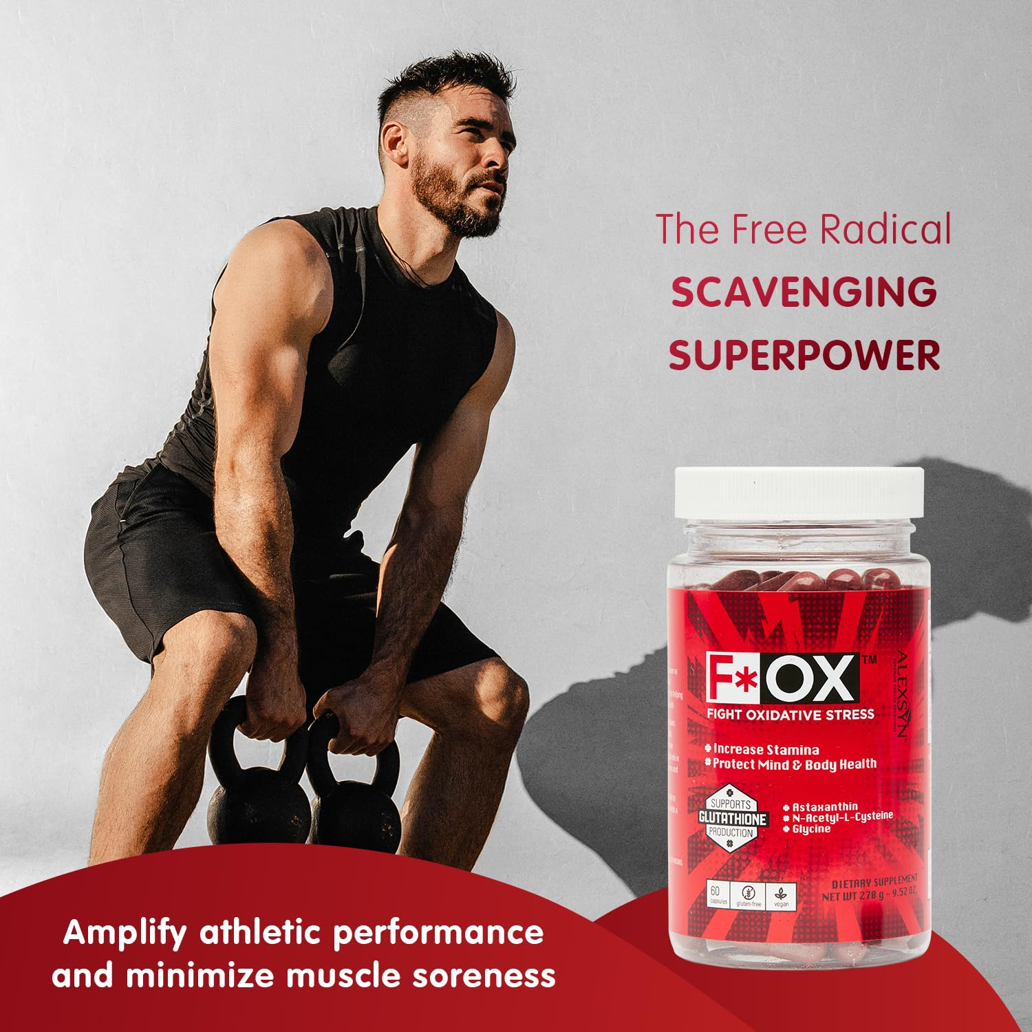 Alexsyn Antioxidant Support Formula – Concentrated Vegan & Gluten-Free Capsules – Helps Defend Against Oxidative Stress and Maintain Daily Vitality – 60 Capsules AlexsynBuy Supplements Australia