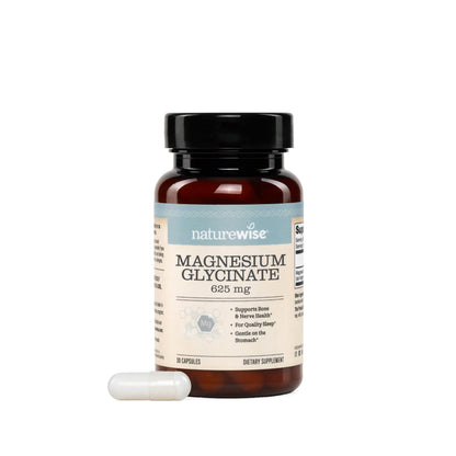 NatureWise Magnesium Glycinate 625 mg - High Absorption Chelated Magnesium Glycinate for Sleep, Relaxation, Muscle & Bones*