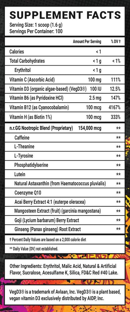 Gamer Supps GG Energy - Dragonfruit Punch (100 Servings) - Keto Friendly Gaming Energy and Nootropic Blend, Sugar Free + Organic Caffeine + Vitamins, Powder Drink Gamer SuppsBuy Supplements Australia
