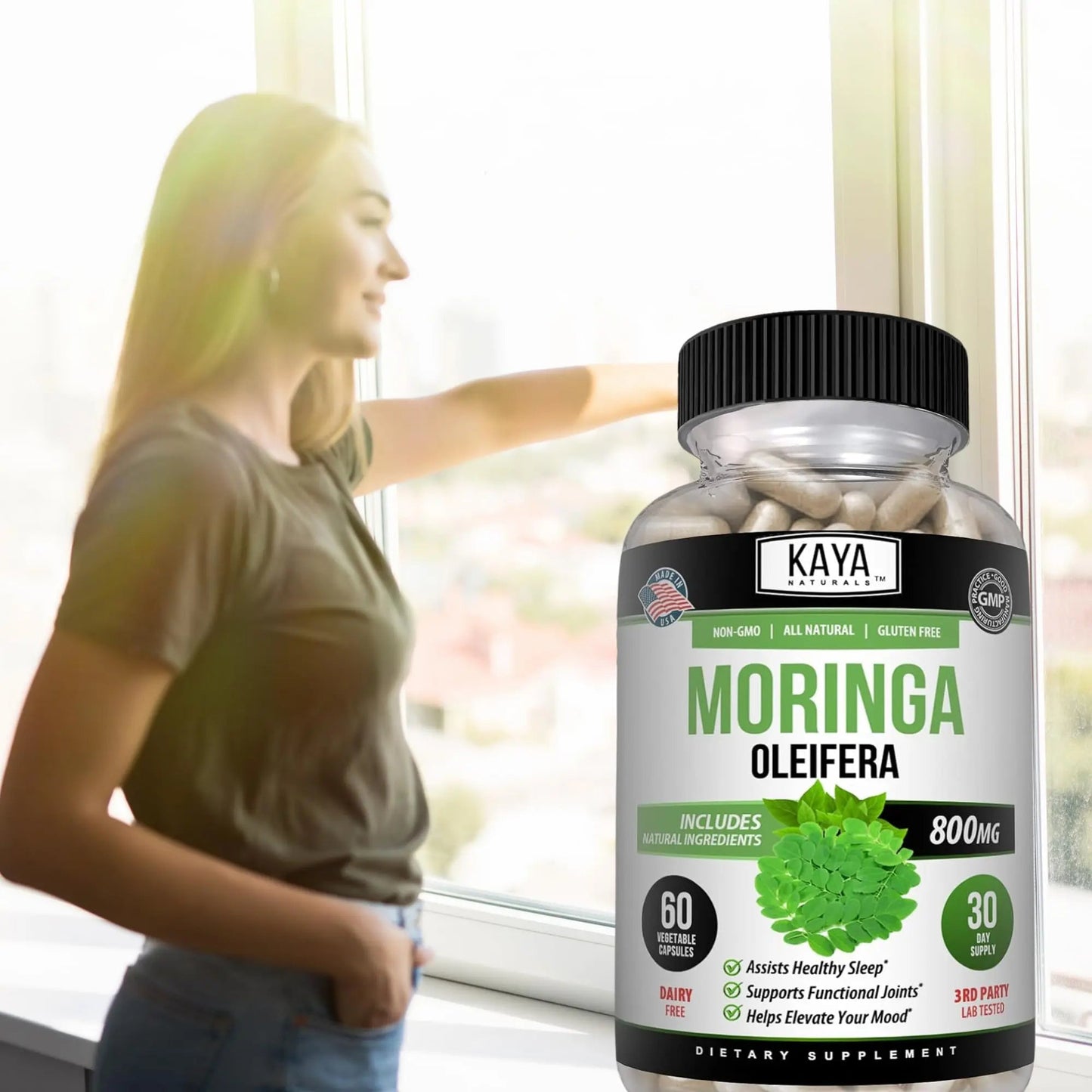 Kaya Naturals Moringa Leaf Extract - Complete Greens Superfood Supplement - Pure Miracle Tree Moringa - Boost Energy Naturally Kaya NaturalsBuy Supplements Australia