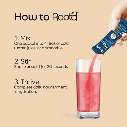 Root'd Multivitamin Powder with 3X Electrolytes for Men - 24 Vitamins & Minerals, 3X Electrolytes, 9 Organic Superfoods, Probiotics & Enzymes Root'd