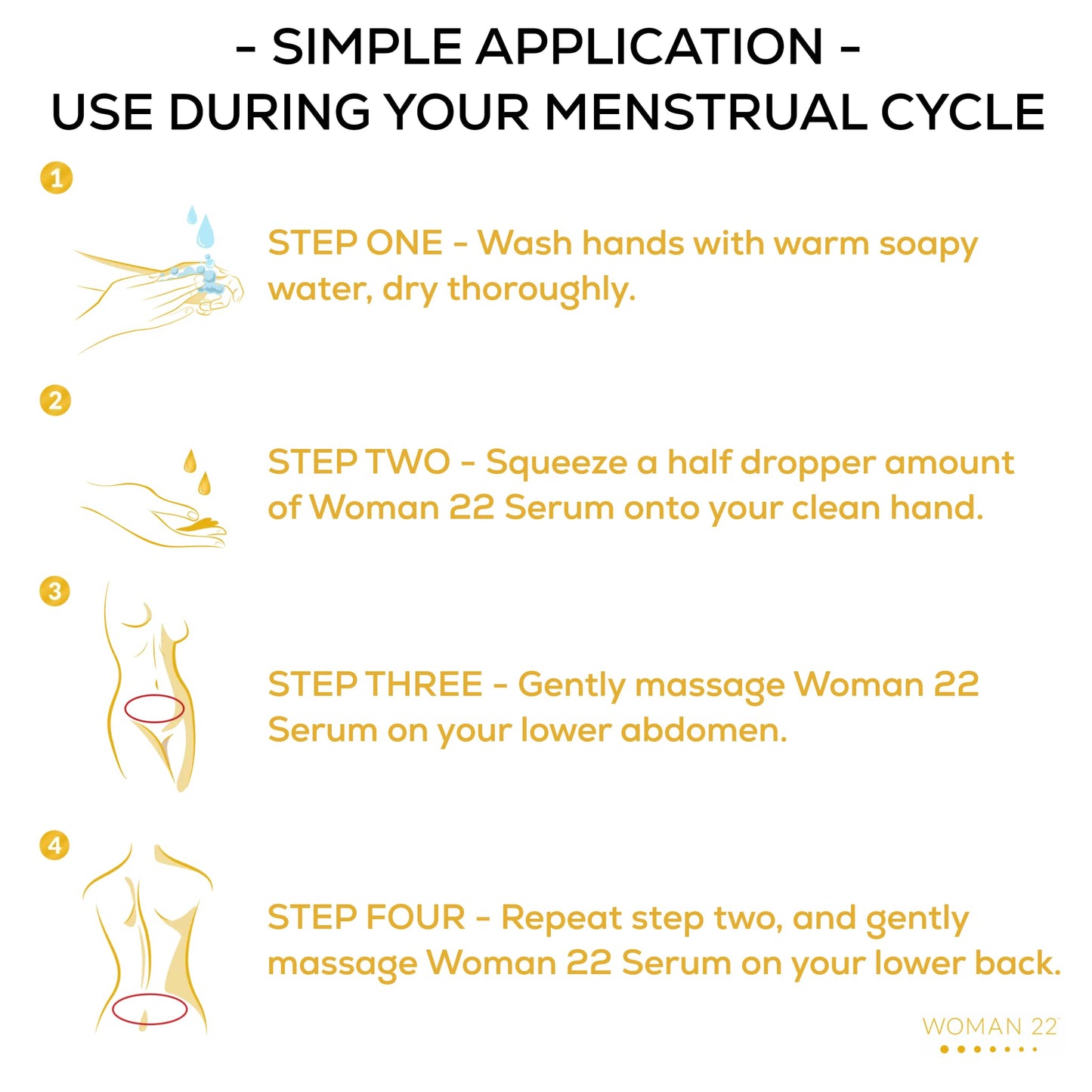 Topical Soothing Serum for Difficult Periods, Cramps, Bloating & more. Apply Lower Abdomen Woman 22Buy Supplements Australia