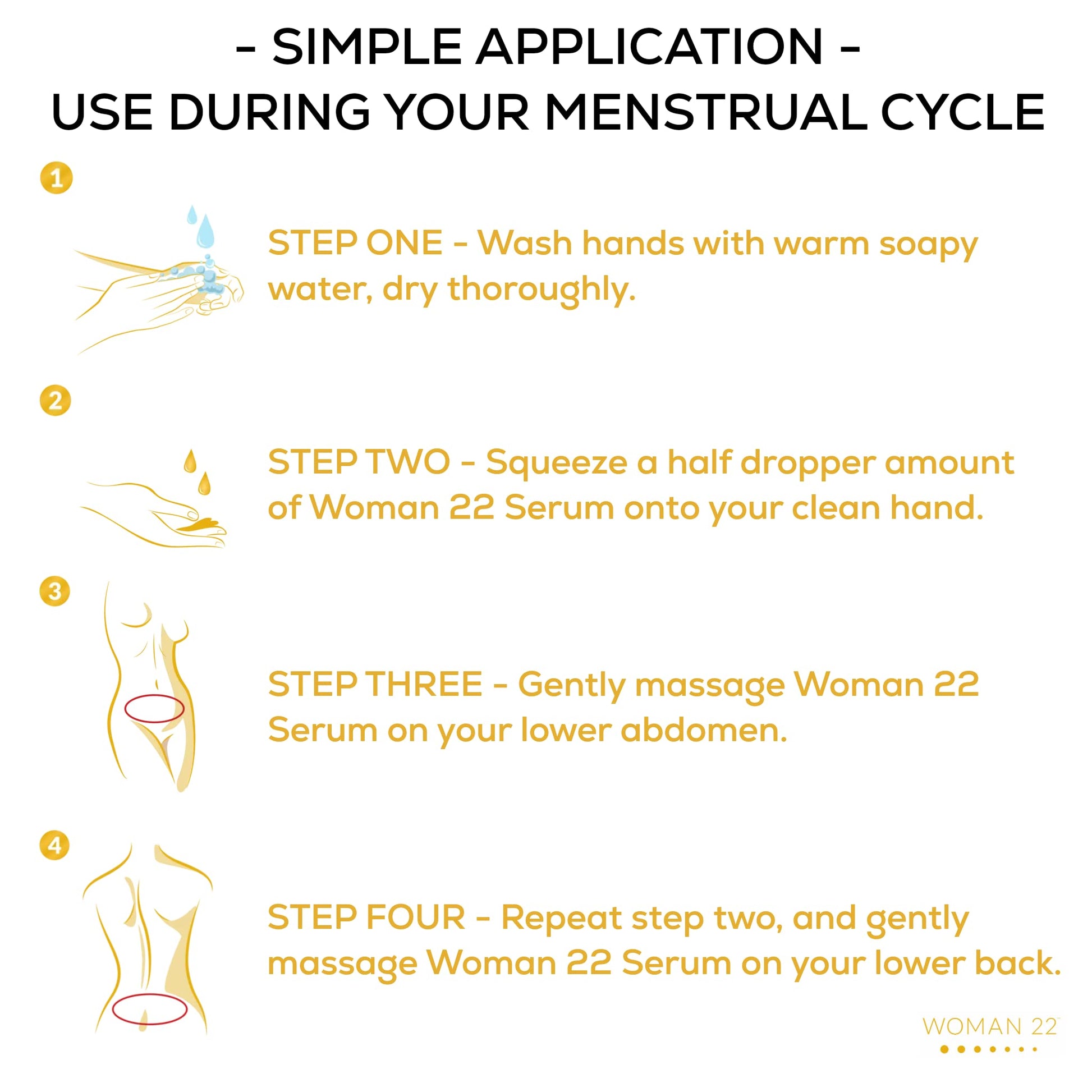 Topical Soothing Serum for Difficult Periods, Cramps, Bloating & more. Apply Lower Abdomen Woman 22Buy Supplements Australia