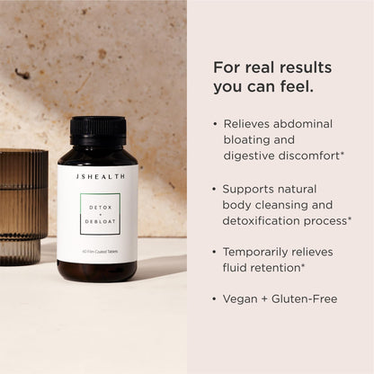 JSHealth Vitamins Detox and Debloat Liver Health Formula | Liver Detox Pills | Debloating JSHealthBuy Supplements Australia