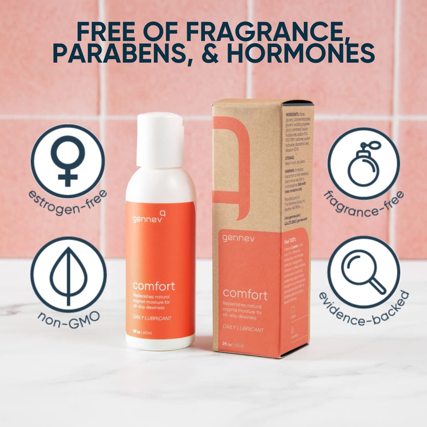 Gennev Intimate Water-Based Lubricant for Women - 2-in-1 Menopause Lubricant and Feminine genneveBuy Supplements Australia