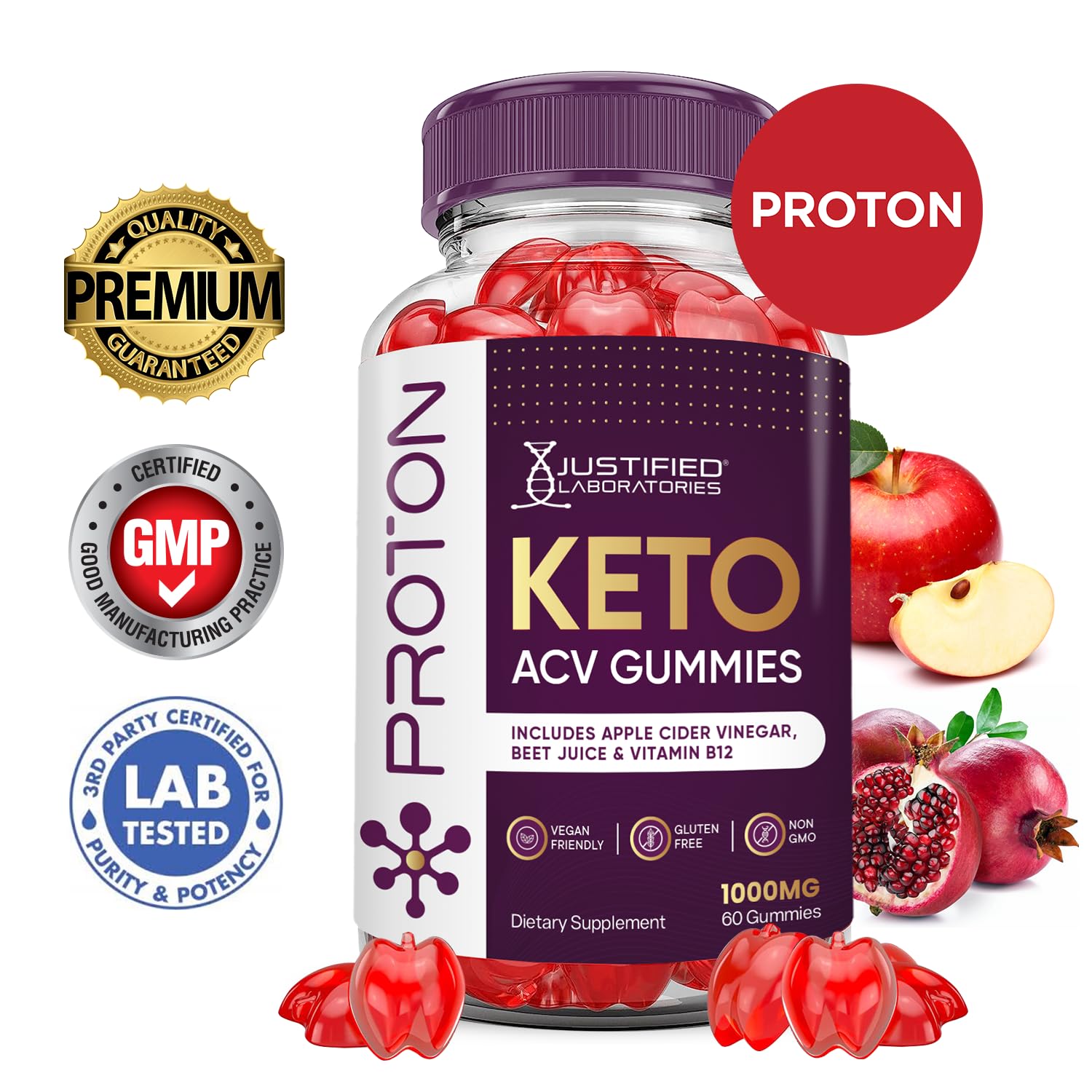(3 Pack) Proton Protein Keto ACV Gummies Advanced Formula 1000MG Proton Keto Justified LaboratoriesBuy Supplements Australia