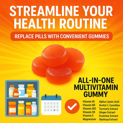 Sugar Free Neuropathy Support Gummies for Nerve – Enhanced Nerve Health, Regeneration, Cognitive Support with Vitamin B1, B6, B12, Magnesium, ALA, Turmeric, CoQ10 & More NutraPerfectoBuy Supplements Australia