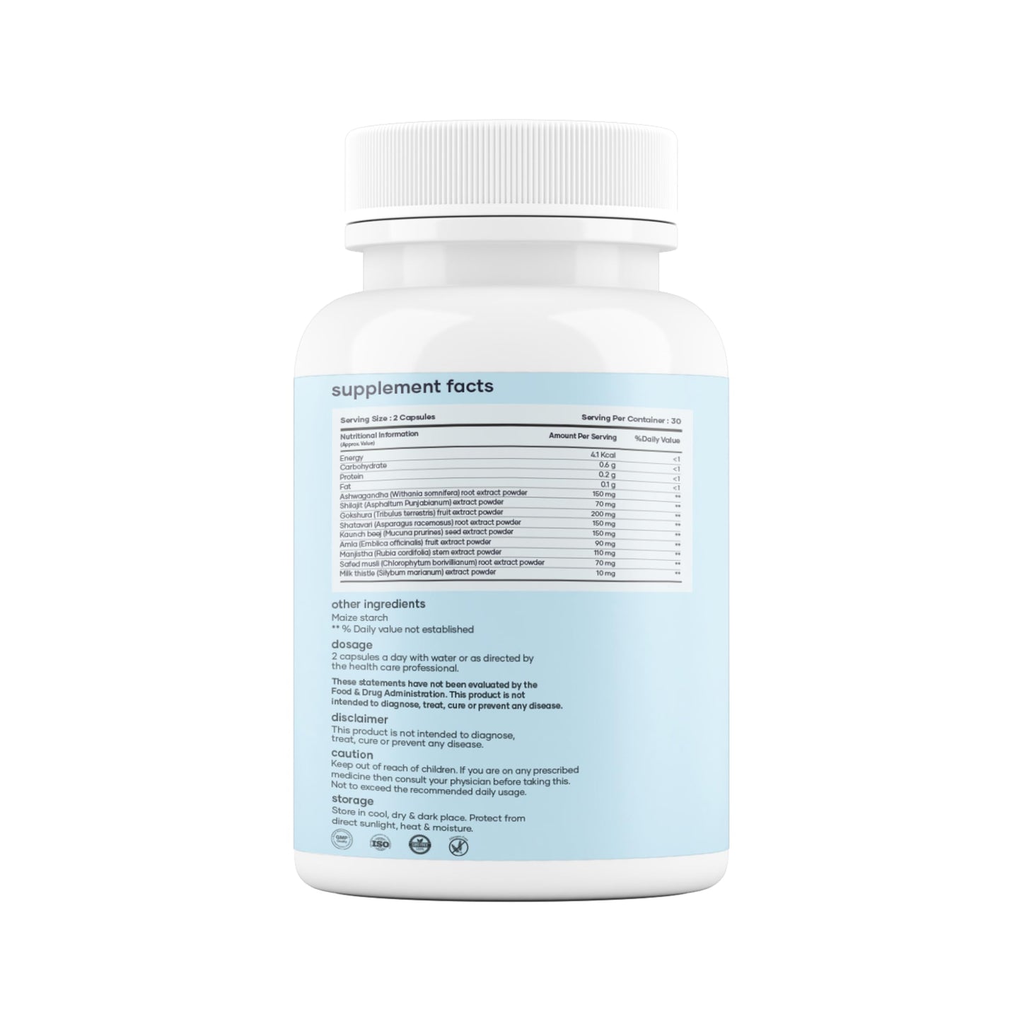 mars by GHC Triterolin | Powered by Shilajit, Ashwagandha, Safed Musli, Gokshura | 60 Capsules | Pack of 1 mars by GHCBuy Supplements Australia