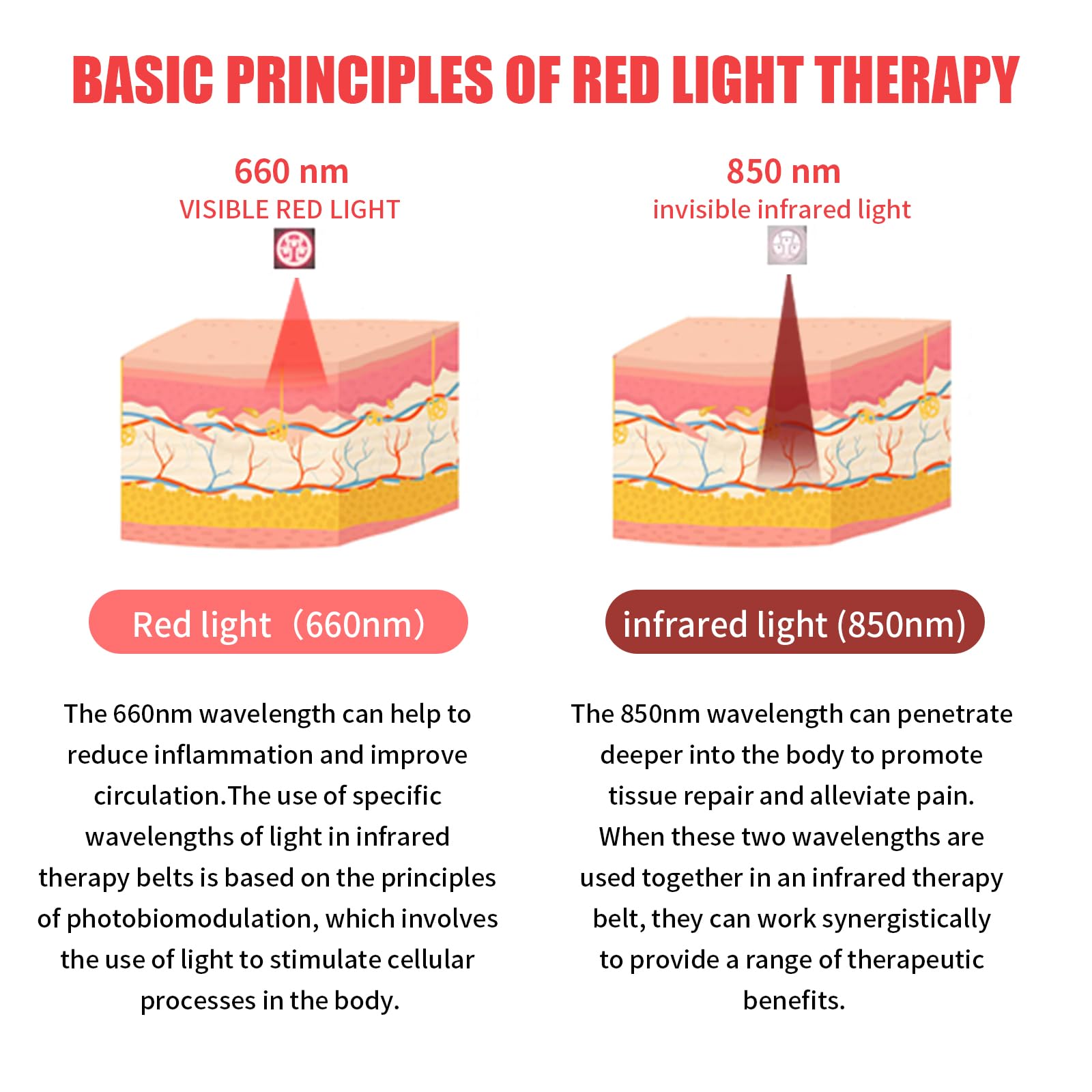 Red Light Infrared Therapy Belt: Pain Relief Device LED Red Light Therapy Lamp Near Body Large Pad Wrap ADVARAYSBuy Supplements Australia