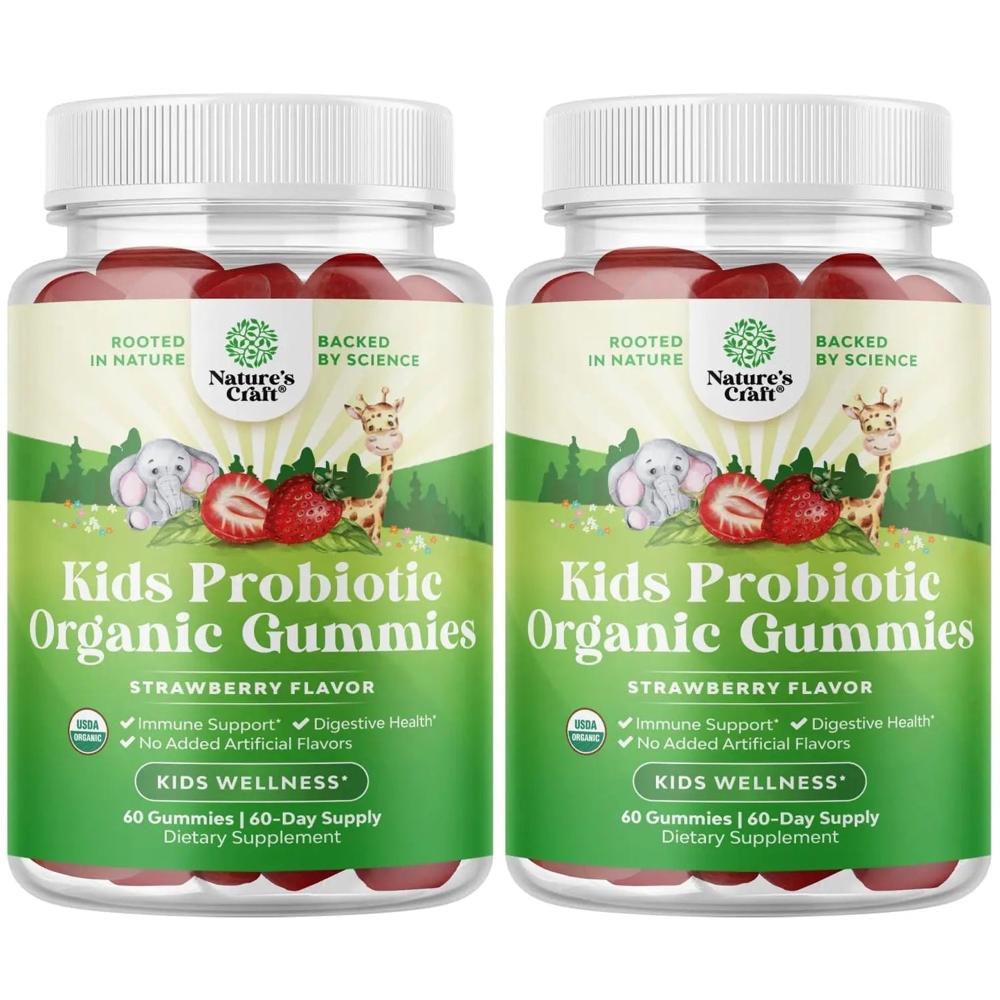 Natures Craft USDA Organic Probiotic Gummies for Kids - Vegan Non-GMO Kids Probiotic Gummy Vitamin for Immunity and Digestive Health Natures CraftBuy Supplements Australia