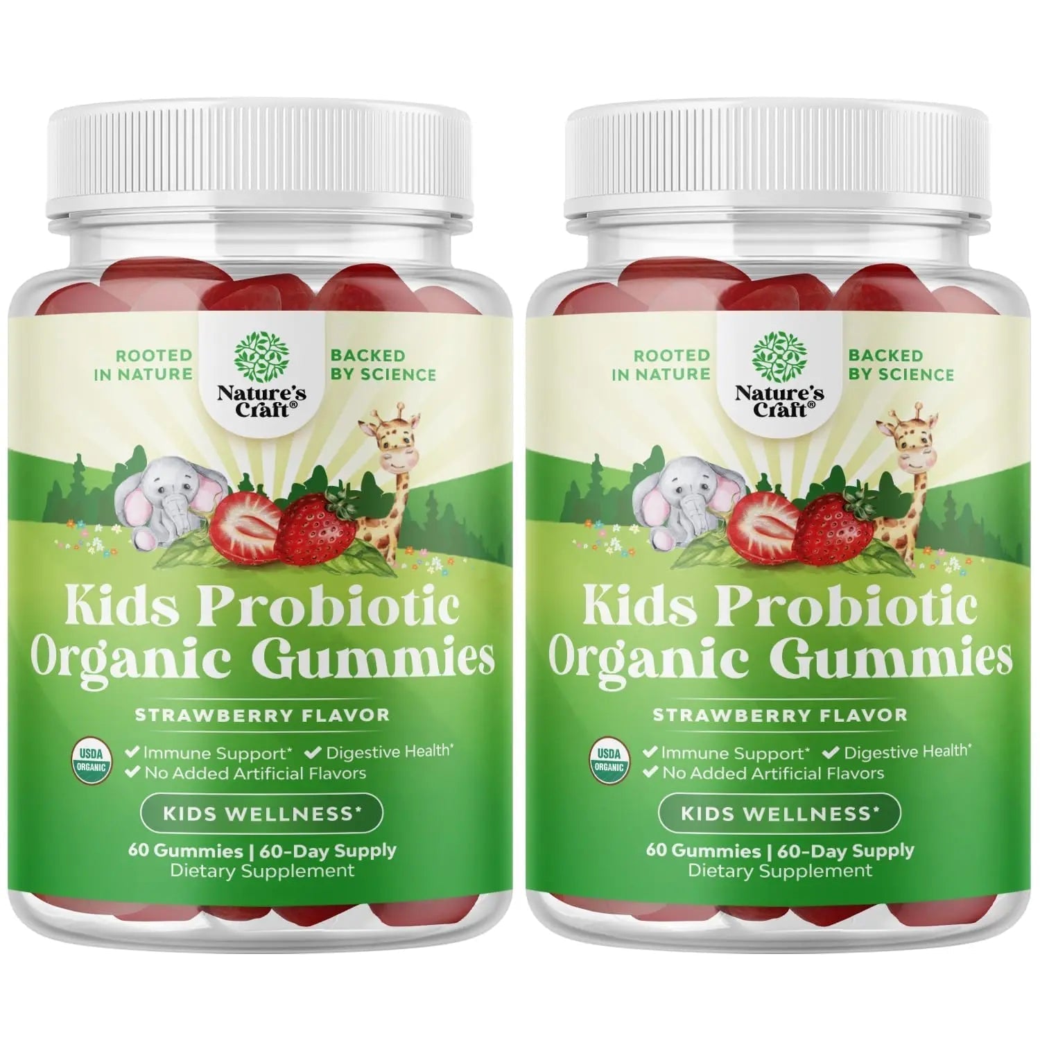 Natures Craft USDA Organic Probiotic Gummies for Kids - Vegan Non-GMO Kids Probiotic Gummy Vitamin for Immunity and Digestive Health Natures CraftBuy Supplements Australia