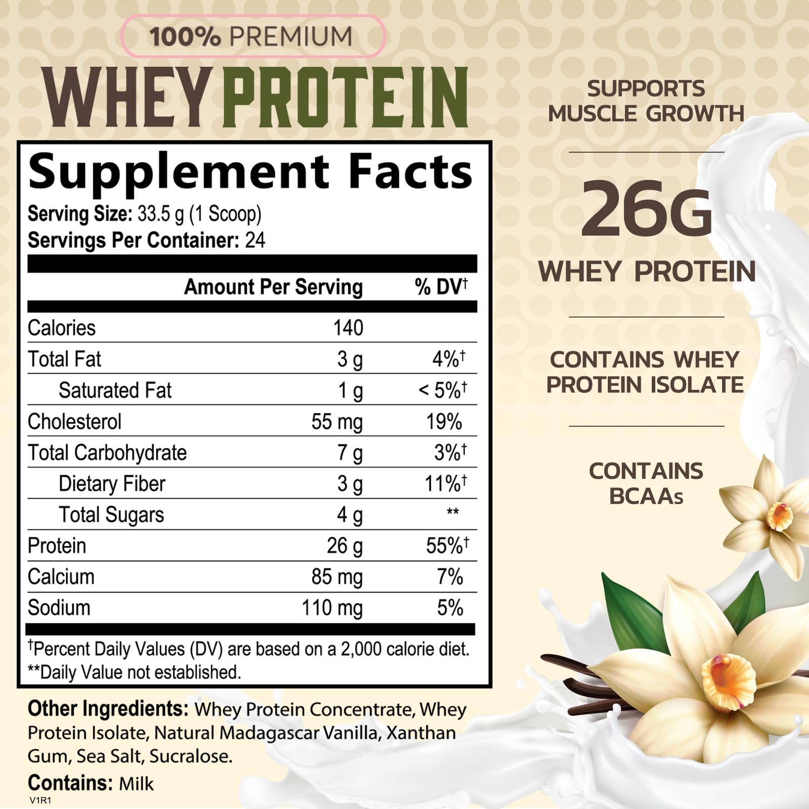 Nature's Protein Powder, 100% Whey Protein Powder Isolate, Immune Support, BCAAs Nature's PeakBuy Supplements Australia
