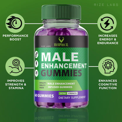 VirilPlex XL Male Performance Gummies, Premium Formula for Health and Wellbeing, VirilPlex XL for Men Gummys to Deliver Peak Performance Benefits, VirilPlexXL Gomitas (60 Gummies) rize labsBuy Supplements Australia