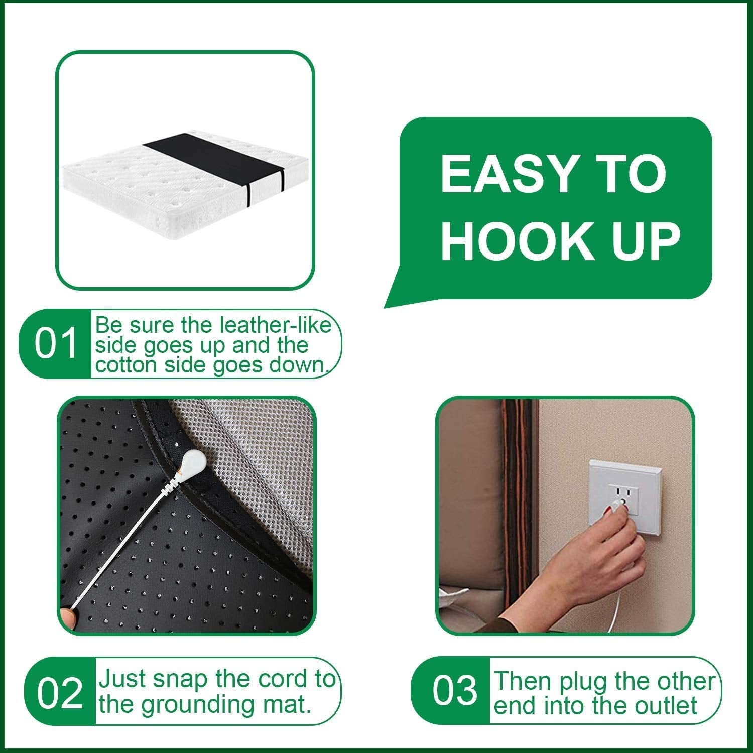 Grounding Mat, Grounding Mattress Cover Pad Grounding Mats Earth Connected Conductive Carbon AlfredxBuy Supplements Australia