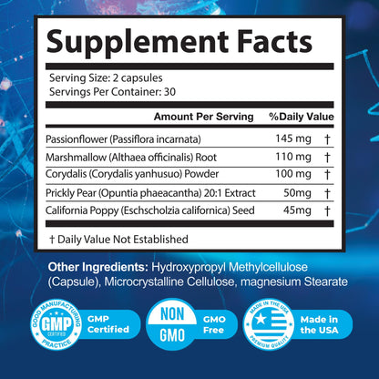 NerveAlive – Natural Daily Wellness Supplement w/ Passionflower, Marshmallow Root & Prickly Pear Extract – 100% Natural Ingredients, Non-GMO, GMP Certified, Made in USA – 60 Capsules, 3 Month Supply Nature’s NutriWaveBuy Supplements Australia