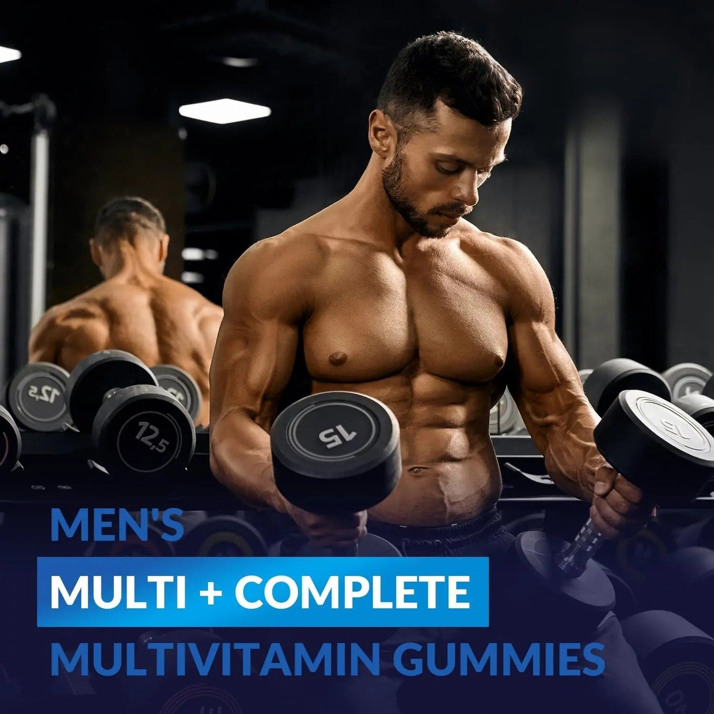 WEEVIT Mens Multivitamins Gummies, Omega 3, CoQ10, Turmeric, Lycopene, Digestive Enzymes, Daily Mens Vitamins A C D E B6 B12 WEEVIT
