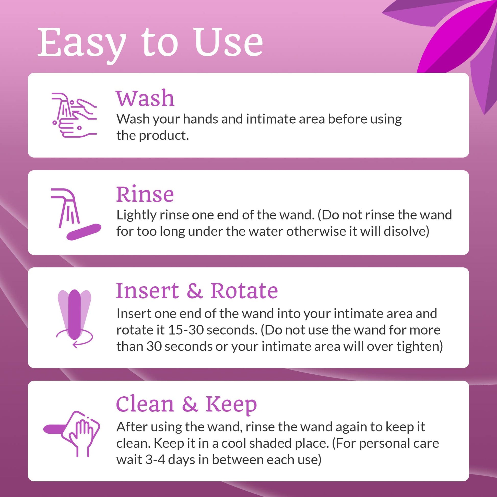 Wonder Co. - Wonder Wand, Upgraded Feminine Care Support, Fast-Acting Wand Essential WONDER CO.Buy Supplements Australia