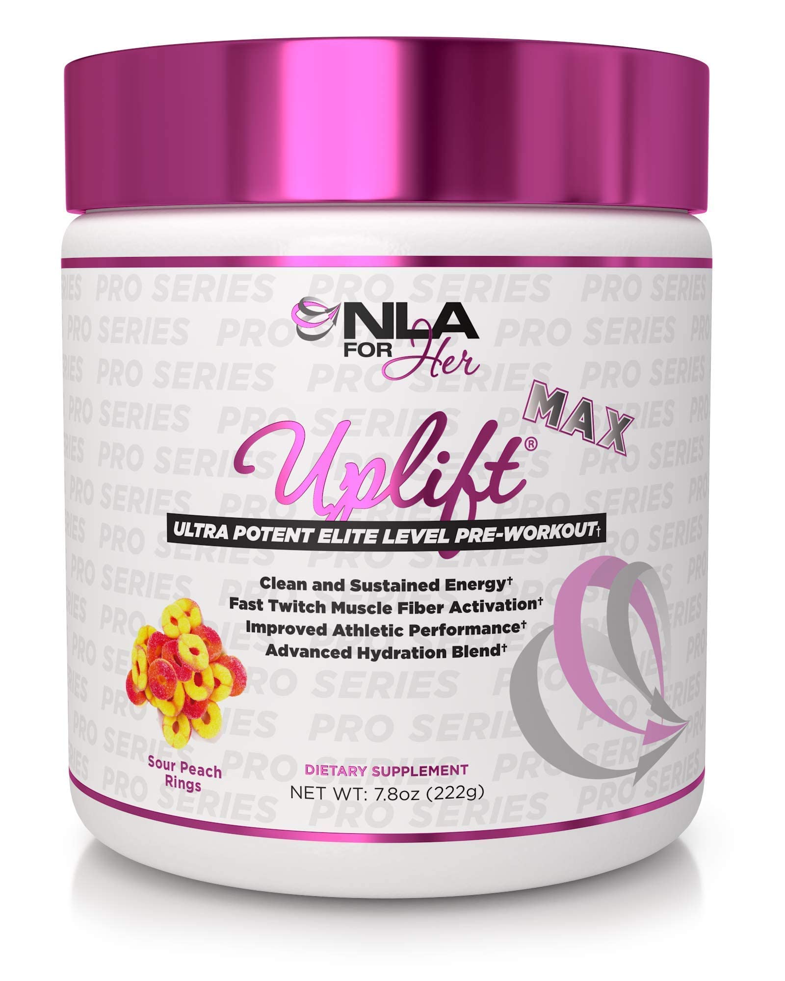 NLA for Her Pre/Intra Workout Stack (Includes Her Thermogenic Amino Hawaiian Sunset and Uplift Max Pre Workout Sour Peach Rings)