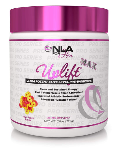 NLA for Her Pre/Intra Workout Stack (Includes Her Thermogenic Amino Hawaiian Sunset and Uplift Max Pre Workout Sour Peach Rings)