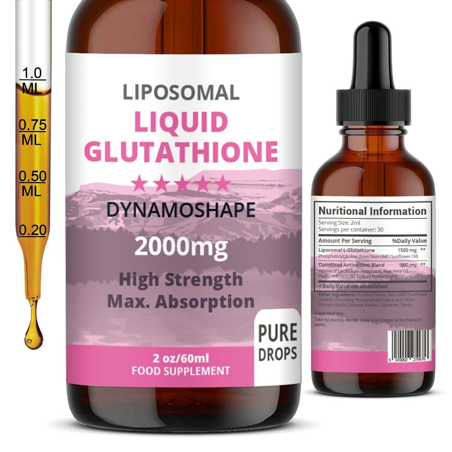 Liposomal Glutathione 2000mg with Vitamin C, Oral Glutathione Liquid, Antioxidant Supplement for Detox, Superior Absorption, Higher Dosage (Pack of 1) baanaas For Babies to NanasBuy Supplements Australia