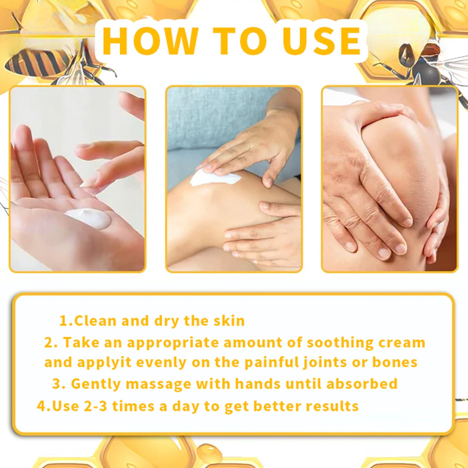 Luhaka Botulinum Toxin & Bee Venom Pain-Relief Bone Healing Cream,Bee Venom Cream,Effectively improve joint mobility (1PC) LuhakaBuy Supplements Australia