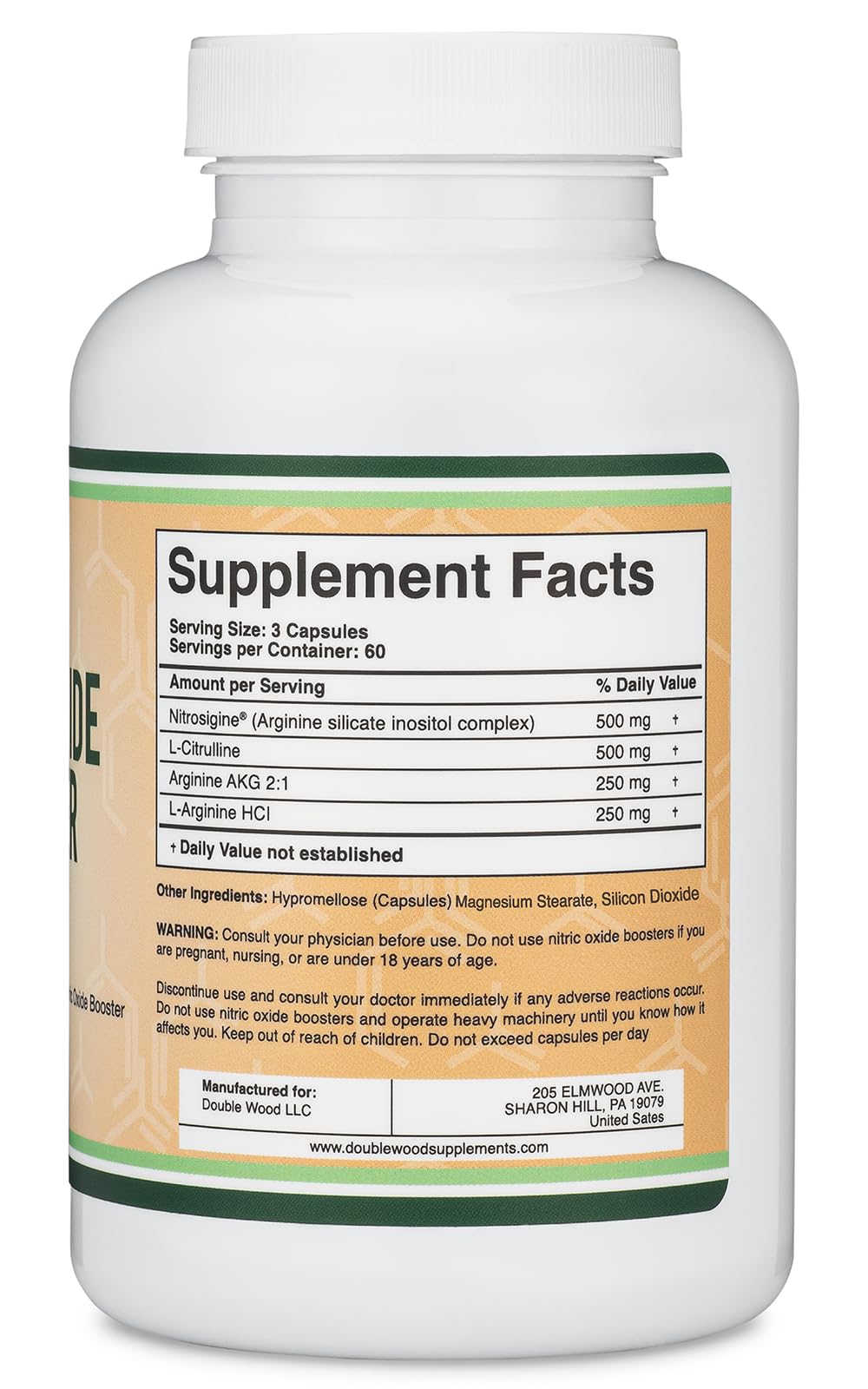 Nitric Oxide Supplement (Stim Free Pre Workout) - Nitric Oxide Booster with Nitrosigine Double Wood SupplementsBuy Supplements Australia