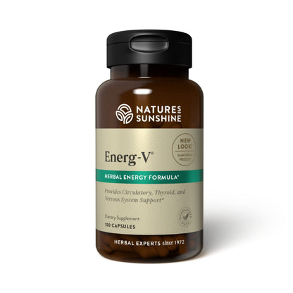 Nature's Sunshine Energ-V - Herbal Blend to Support Energy Levels (100 Capsules) Nature's SunshineBuy Supplements Australia