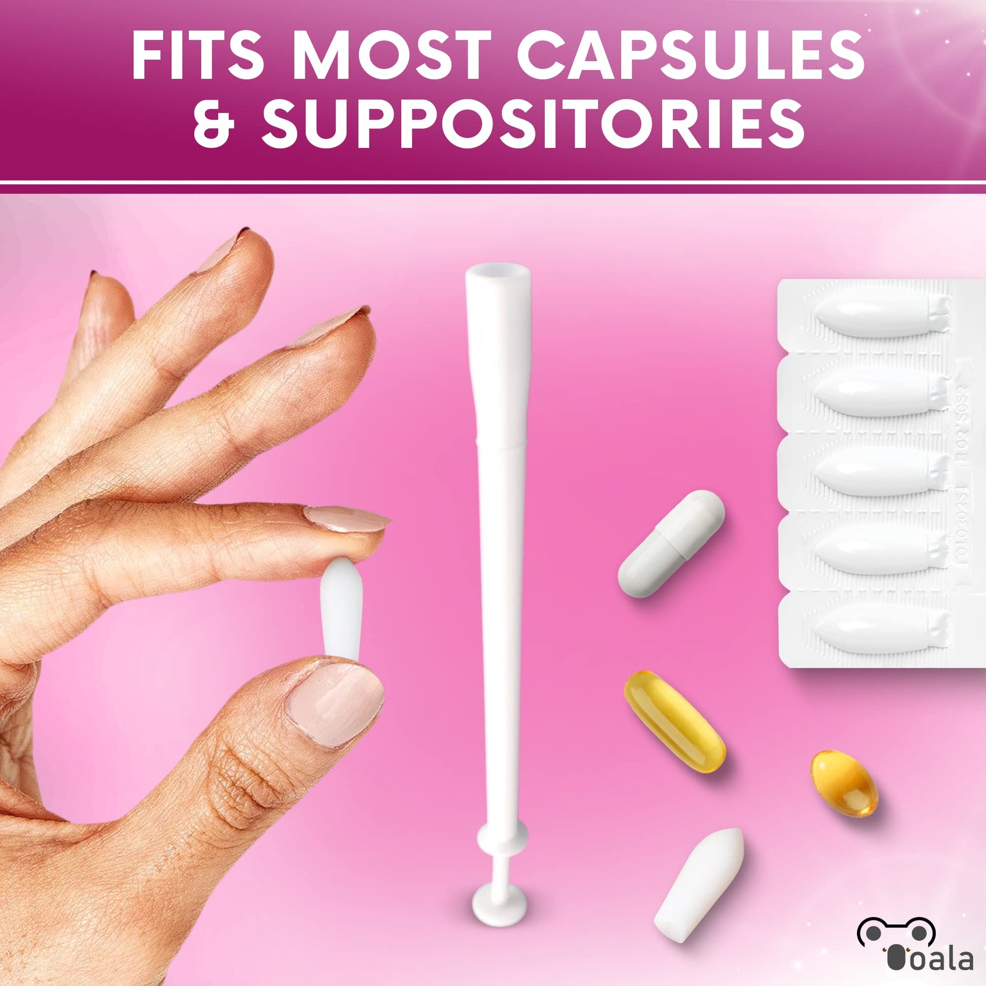 Ooala Disposable Vaginal Suppository Applicators (30-Pack) | Fits Most Brands, Pills, Tablets and Boric Acid OoalaBuy Supplements Australia