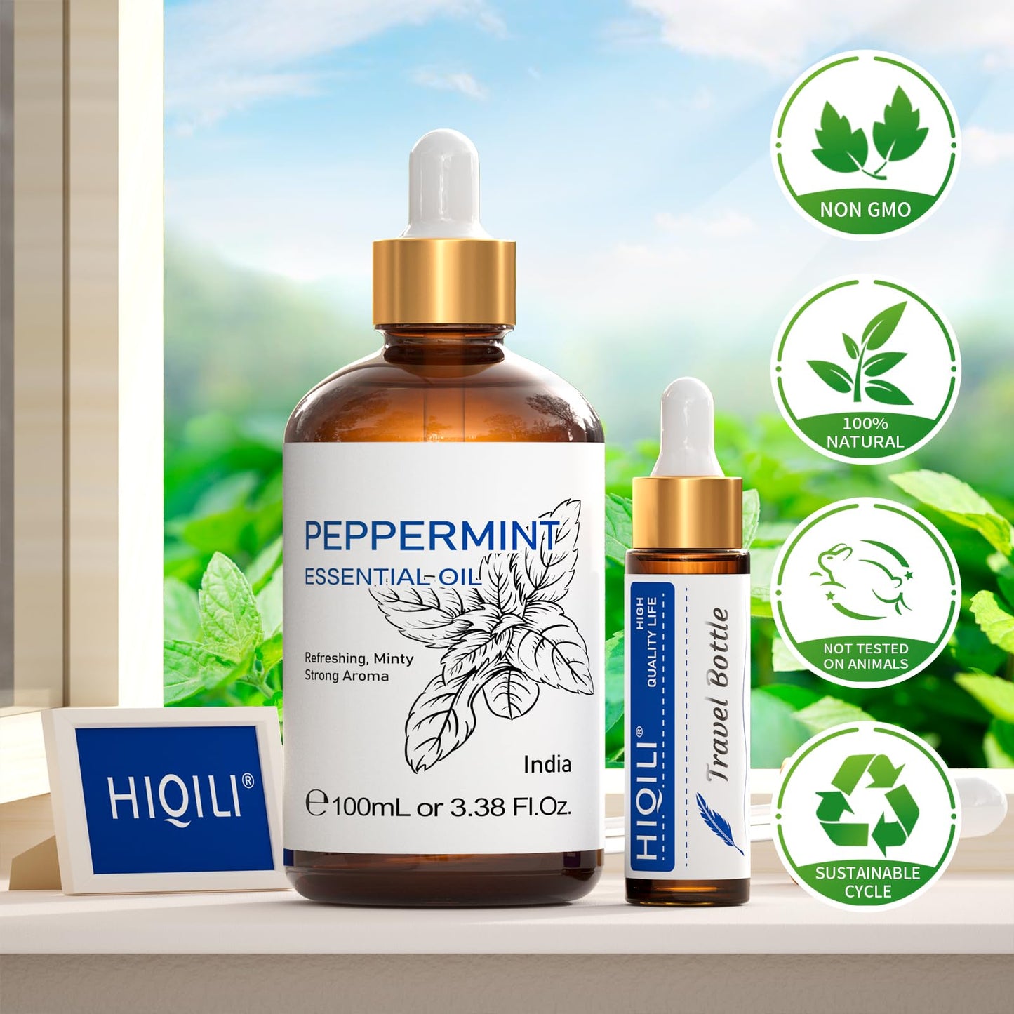 HIQILI Peppermint Essential Oil, 100% Pure Natural for Diffuser, Hair, Massage, Add to Spray HIQILIBuy Supplements Australia