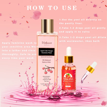 Vickoneer Yoni Wash for Women & Yoni Essential Oil, Intimate Feminine Wash Yoni Care VickoneerBuy Supplements Australia
