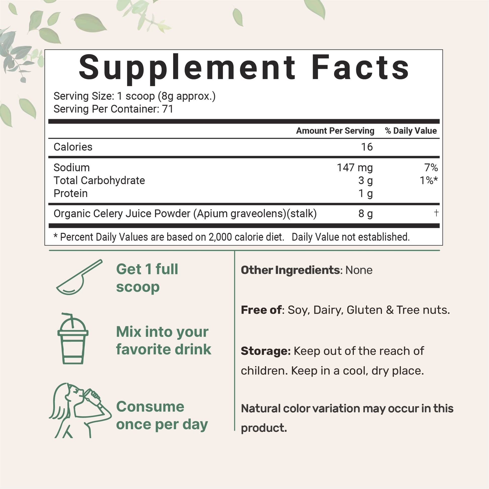 Organic Celery Juice Powder, 20 Ounce (1.25 Pound), 71 Serving, Celery Detox and Cold Micro IngredientsBuy Supplements Australia