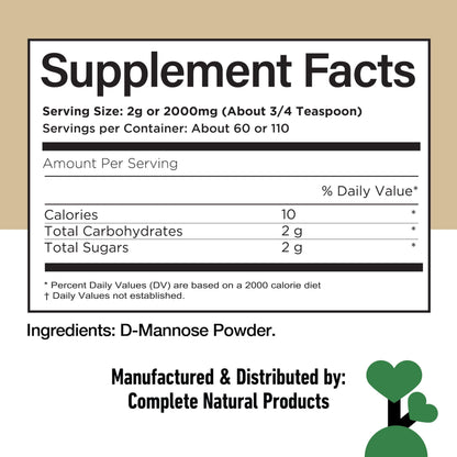 D Mannose Powder Supplement 8oz - Powder D Mannose for Urinary Tract & Bladder Health Support, Bulk Easy Mix Formula, 115 Servings, No Fillers, Non GMO & Gluten Free Support, Kosher Certified Made USA Complete Natural ProductsBuy Supplements Australia